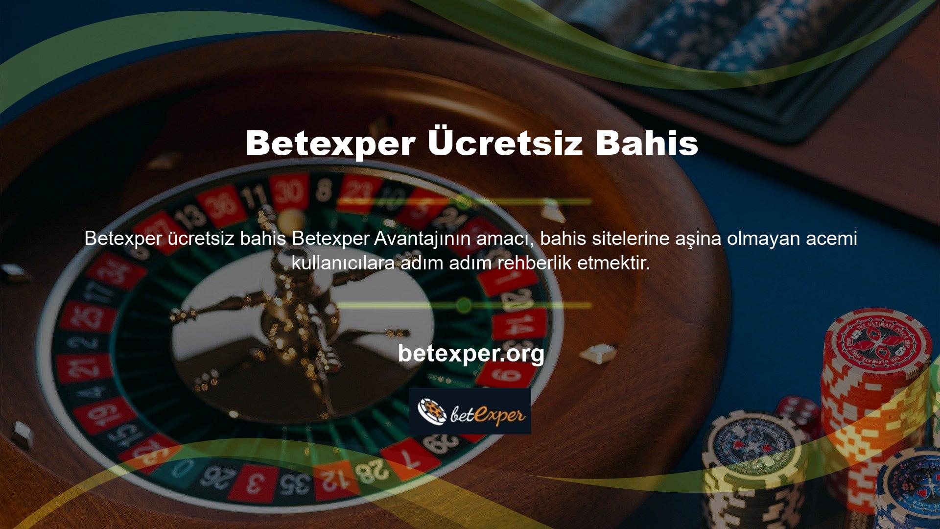 Betexper Web Sitesi, Ücretsiz Bahis Kurallarında belirli bahis kategorilerini özetlemektedir